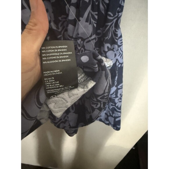 Free People Delilah Mini Dress XS Blue Floral Puff Sleeve Smocked Backless New - Picture 8 of 12